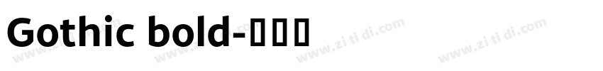 Gothic bold字体转换